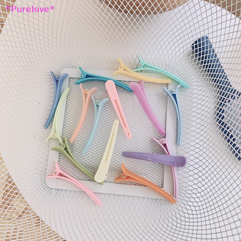 Set 10 Kẹp Tóc Mỏ Vịt Không Đường May Dành Cho Nữ Mới