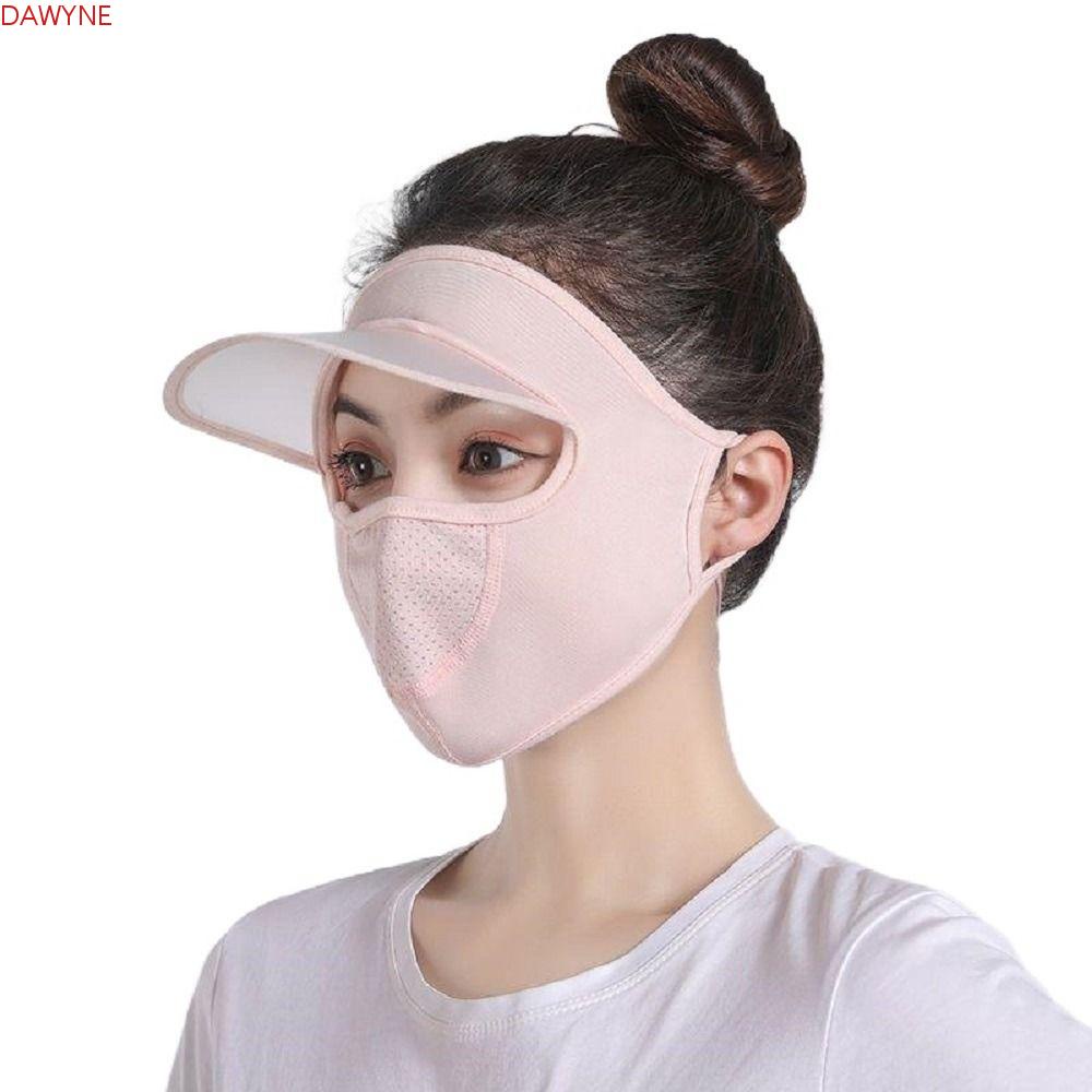 Mũ Chống Nắng Kèm Tấm Che Mắt Bằng Lụa Lạnh Màu Trơn Điều Chỉnh Được Dành Cho Mùa Hè