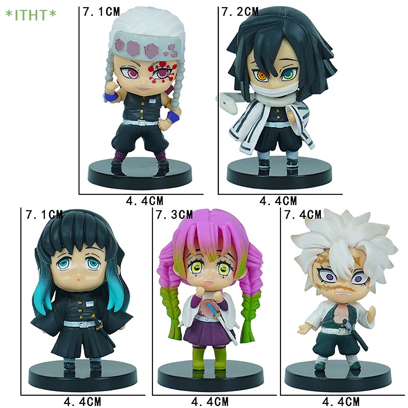 Bộ 5 Mô Hình Búp Bê Kimetsu Bằng PVC Mới