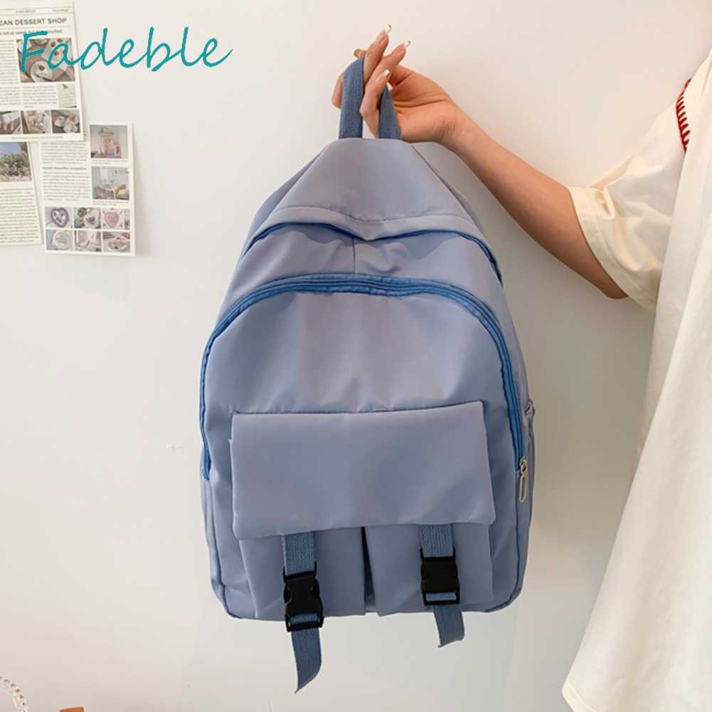 Ba Lô Đi Học Màu Sắc Đơn Giản Sức Chứa Lớn Cho Tuổi Teen