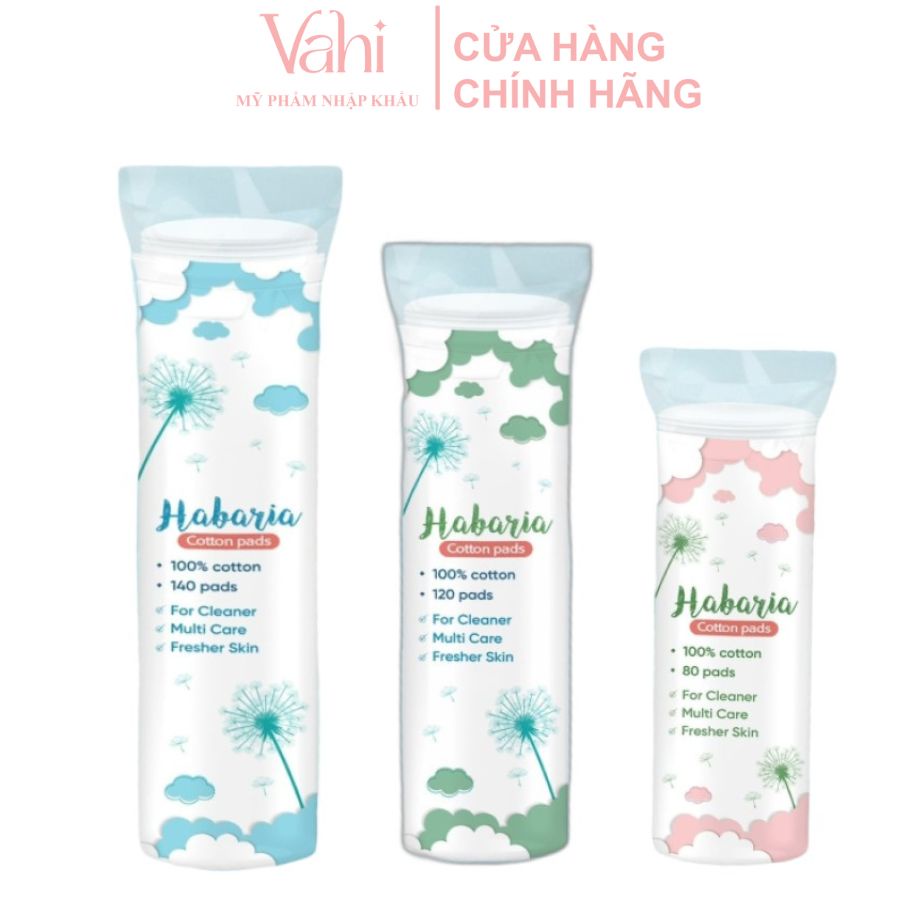 Bông tẩy trang Habaria Cotton Pads cây tròn