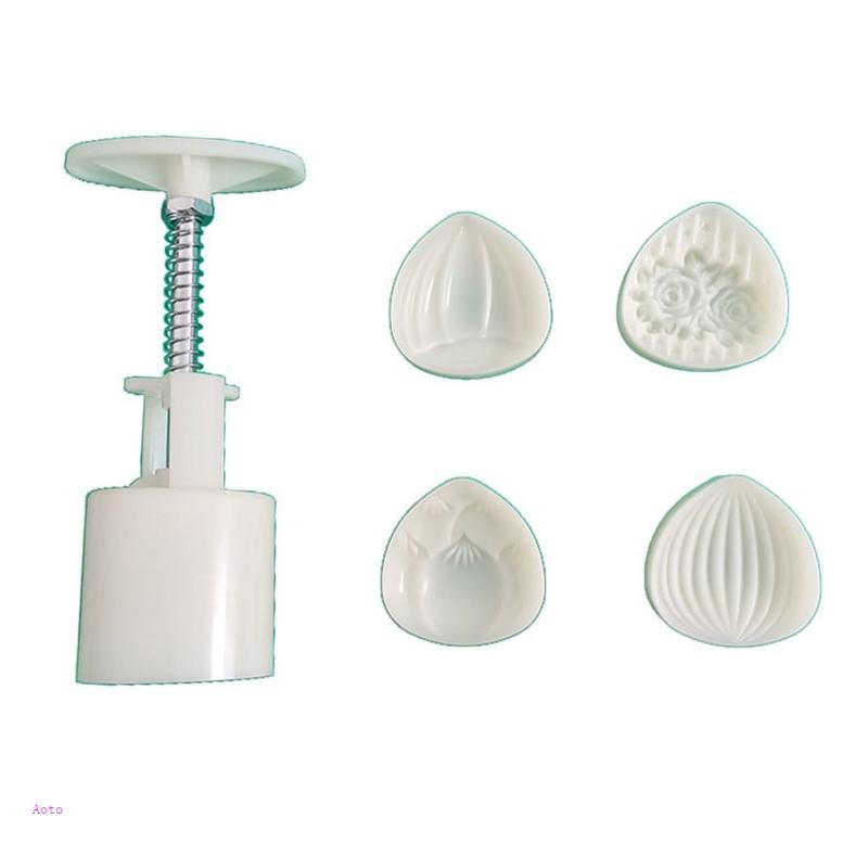 Aoto Khuôn Cắt Bánh Trung Thu Có Con Dấu DIY Dày Dặn Có Thể Điều Chỉnh Trang Trí Lễ Hội Mùa Thu