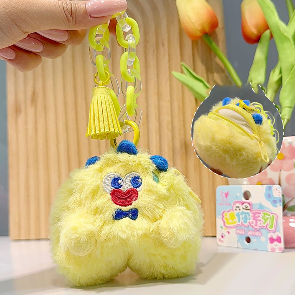 Móc Khóa Hình Quái Vật Nhồi Bông 6 Màu Sắc Ngọt Ngào Phong Cách Hàn Quốc