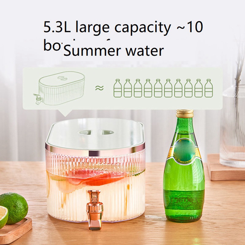 Bình Đựng Nước Làm Mát Bằng Nhựa Chống Rò Rỉ Có Vòi Rót Cho Tủ Lạnh