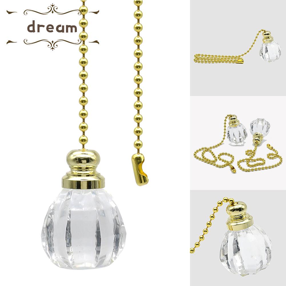 【DREAMLIFE】Crystal Style Designer Bathroom Toilet Pull Chain Cord Handle For-Light Switch