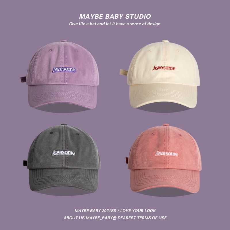 Mũ Lưỡi Trai Thêu Chữ Phong Cách Hàn Quốc Năng Động