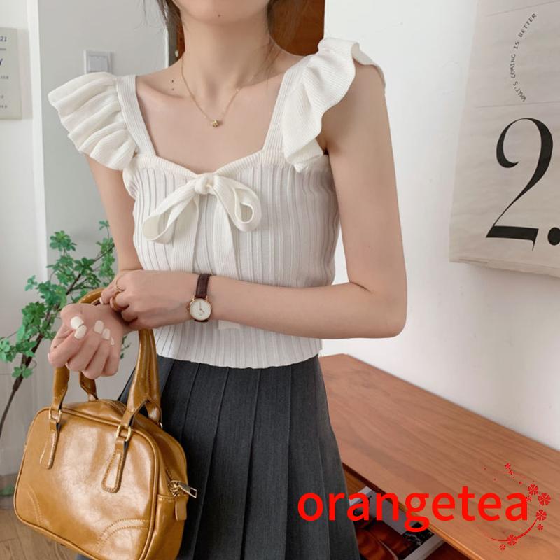 Áo Croptop Sát Nách Nhún Bèo Màu Sắc Đơn Giản Thời Trang Mùa Hè Cho Nữ
