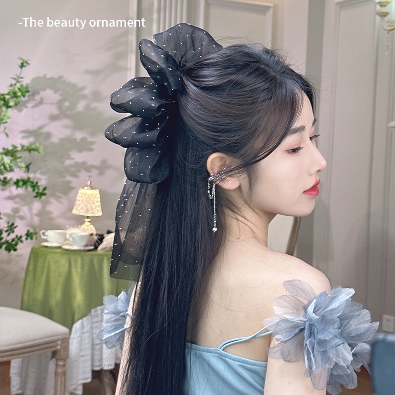 Kẹp Tóc Hình Nơ Đính Đá Lấp Lánh Thời Trang Mùa Hè Cho Nữ