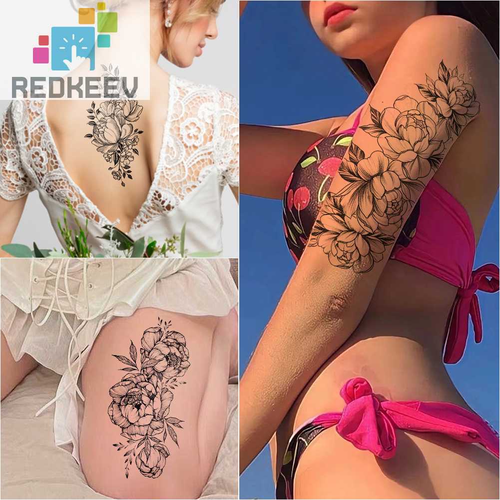 Set 6 Hình Xăm Dán Họa Tiết Hoa Dành Cho Nam Và Nữ