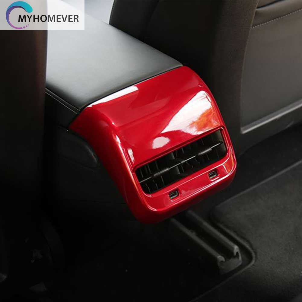 Khung Viền Trang Trí Hộp Tỳ Tay / Máy Điều Hòa Xe Hơi Tesla Model 3 Y