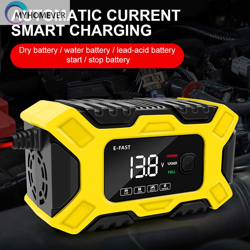 Thiết Bị Sạc Pin Toàn Diện Tự Động 12V6A Dành Cho Xe Hơi Xe Máy