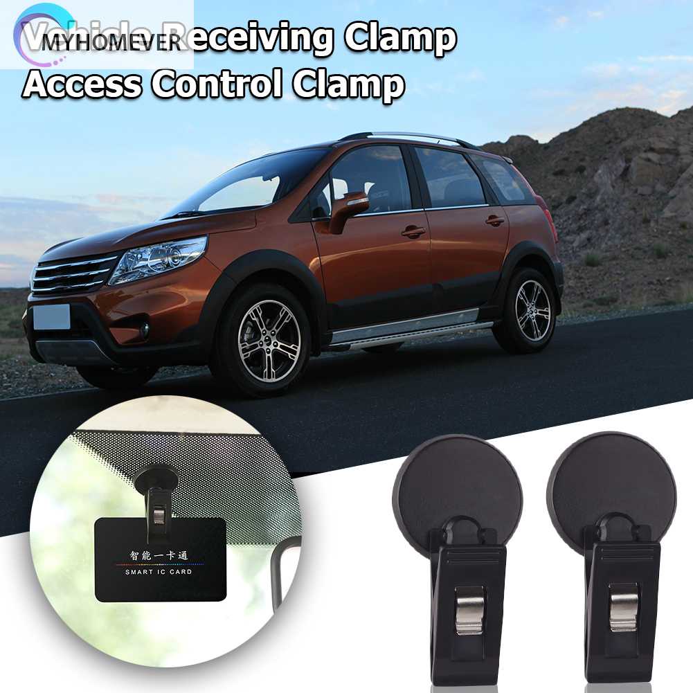 Bộ 2 Kẹp Cố Định Tấm Che Nắng / Thẻ Trên Xe Hơi Có Thể Tháo Rời