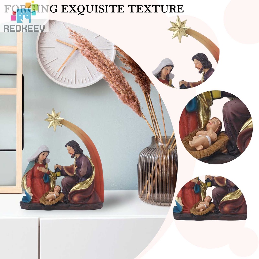 Đồ trang trí Chúa Jesus Bằng Nhựa Resin Trang Trí Bàn Làm Việc