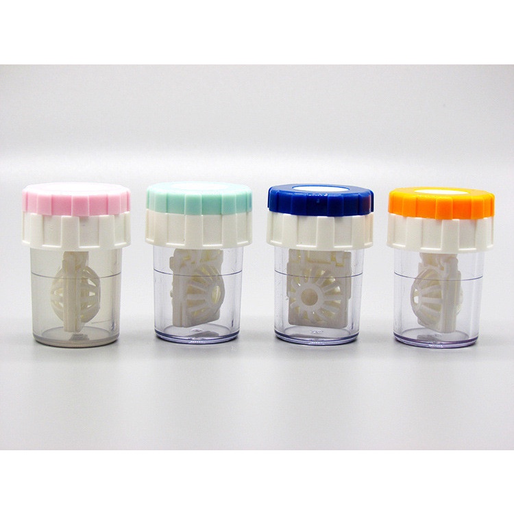 CỐC RỬA LENS TIỆN LỢI - DỤNG CỤ RỬA VỆ SINH KÍNH ÁP TRÒNG XOAY TAY 360 ĐỘ [Có sẵn]