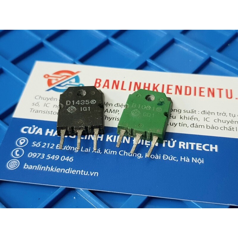 D1435 B1031 Cặp Transistor Darlington 100V 15A TO-3PN (Tháo máy)