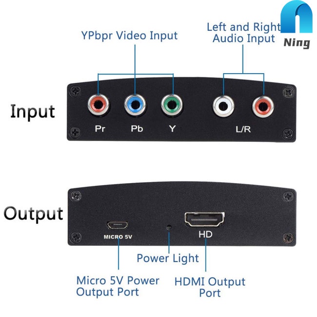 Bộ Chuyển Đổi Âm Thanh / Video 1080p R / L Sang HD-MI Cho Máy Chiếu Dvd Hdtv