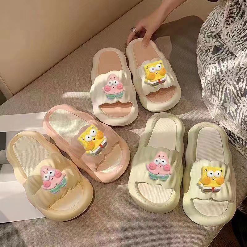 JOFANNY dép nữ chất liệu nhẹ và thoáng mát quai ngang bánh mì nữ hai màu tùy chọn đế cao 3cm