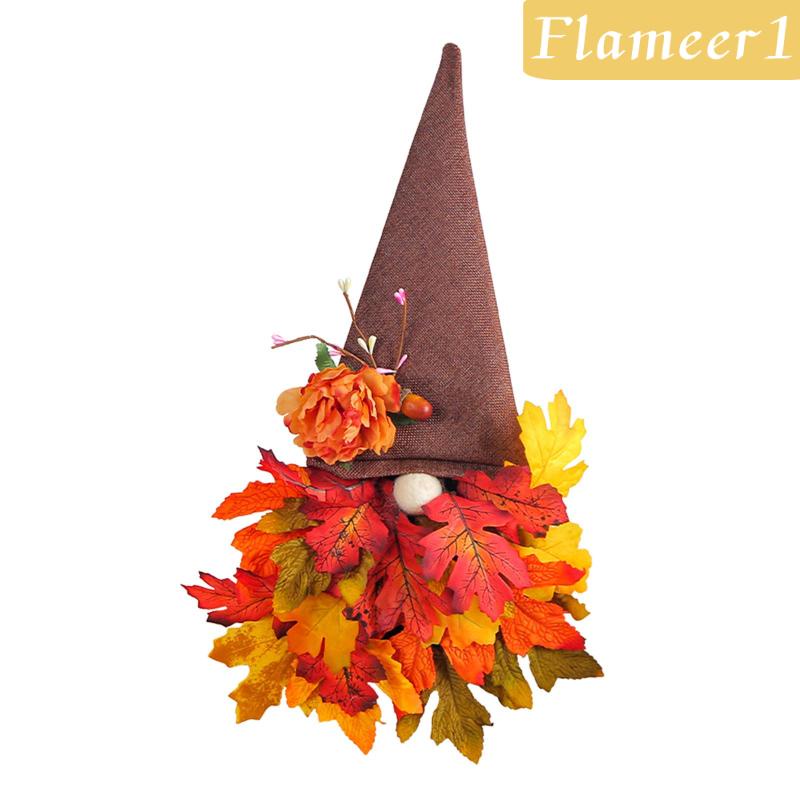 [Flameameer1] Vòng Hoa Lá Phong Mùa Thu Nhân Tạo Trang Trí Tường Lễ Tạ Ơn Ngoài Trời