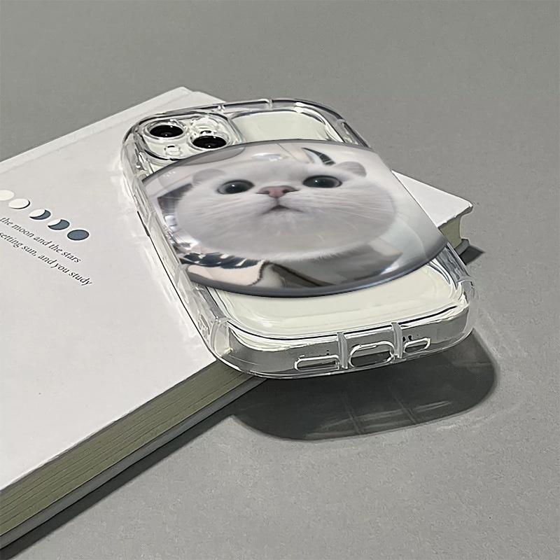 Ốp Điện Thoại Silicone Mềm Trong Suốt Chống Sốc In Hình Mèo Dễ Thương Cho IPhone 14 13 12 11 Pro Max XS X XR 8 + 7 Plus