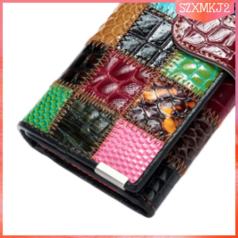 [szxmkj2] Ví Da Cầm Tay Dáng Dài Cỡ Lớn Phối Màu Thời Trang Cho Nữ