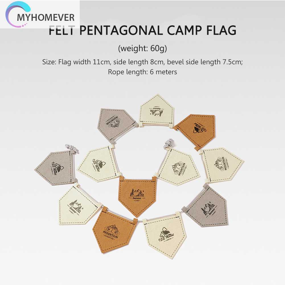 Cờ Bằng Vải Nỉ Gọn Nhẹ Kèm Dây Có Thể Điều Chỉnh Dùng Khi Đi Cắm Trại