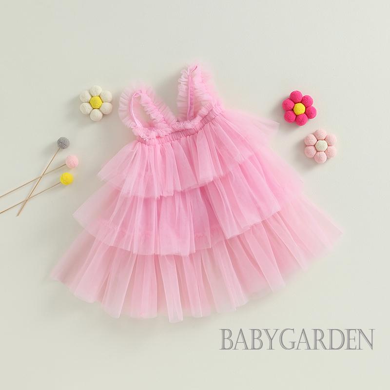 Đầm Chữ A Không Tay Màu Trơn / Hoa Xinh Xắn Cho Bé Gái 6 Tháng-4 Tuổi