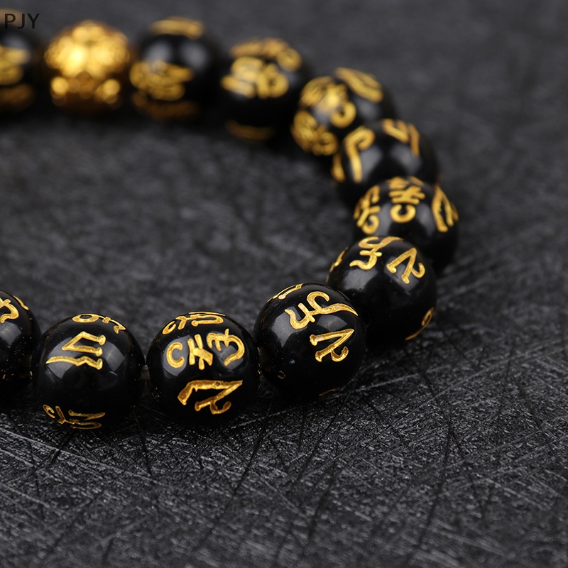 Pjy Vòng Tay May Mắn Màu Đen Phong Thủy