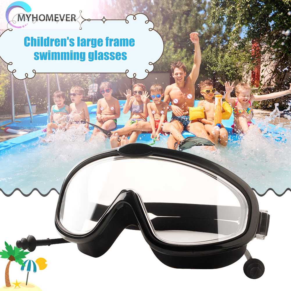 Kính Bơi Kèm Nút Bịt Tai Chống Sương Mù Dễ Điều Chỉnh Cho Bé