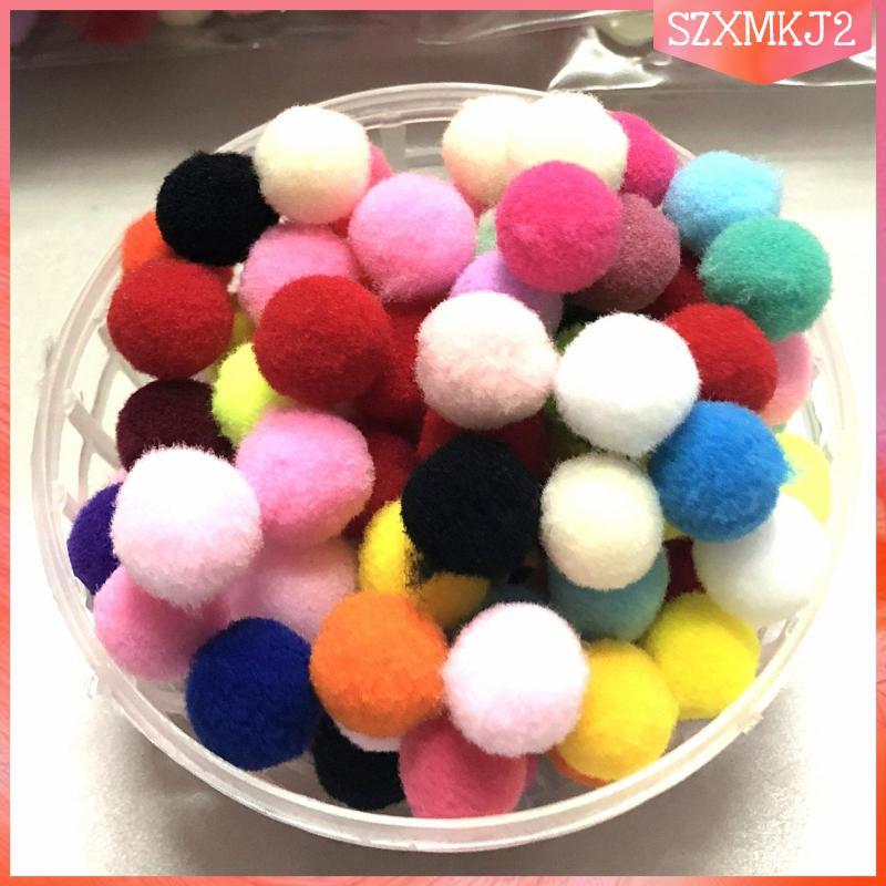 [szxmkj2] 100 Quả Bóng Pom Poms Nhiều Màu Sắc Sáng Tạo Cho Bữa Tiệc