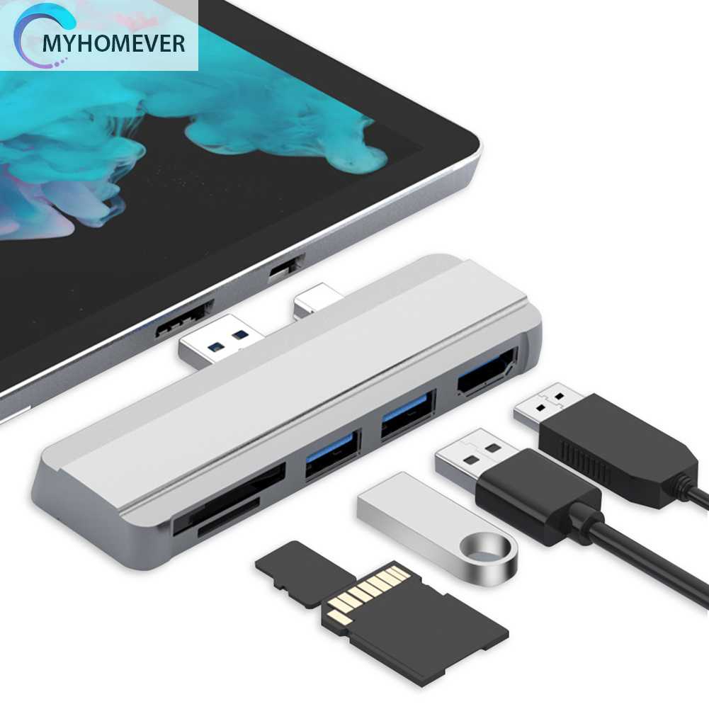 Bộ Hub Chia Cổng USB 3.0 TF 4K HDMI 4K Cho Surface Pro 6 Pro 5 Pro