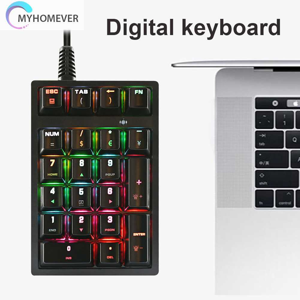 Bàn Phím Cơ 21 Phím Có Đèn Nền RGB Cho Máy Tính