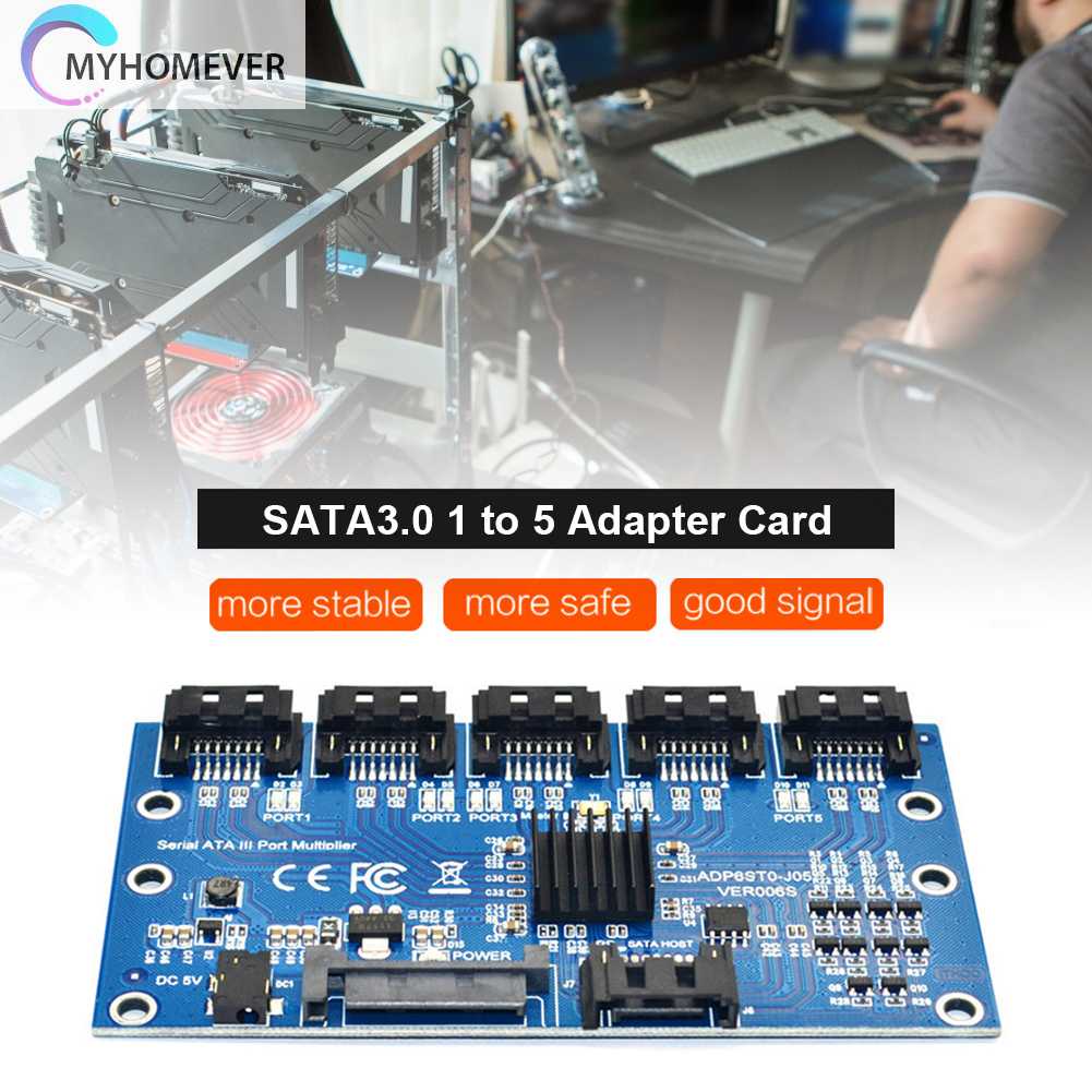 Card Mở Rộng SATA 1 Sang 5 Cổng SATA3.0 6Gbps