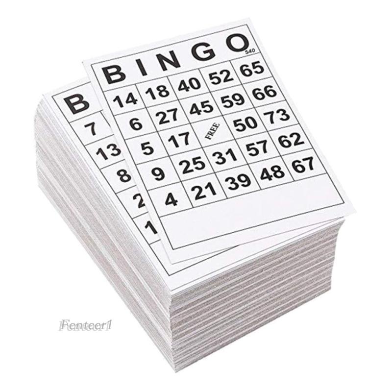 [Fenteer1] Set 60 Thẻ Chơi Game BINGO 60 Tờ Không Cần Lặp Lại Thiết Kế Đơn