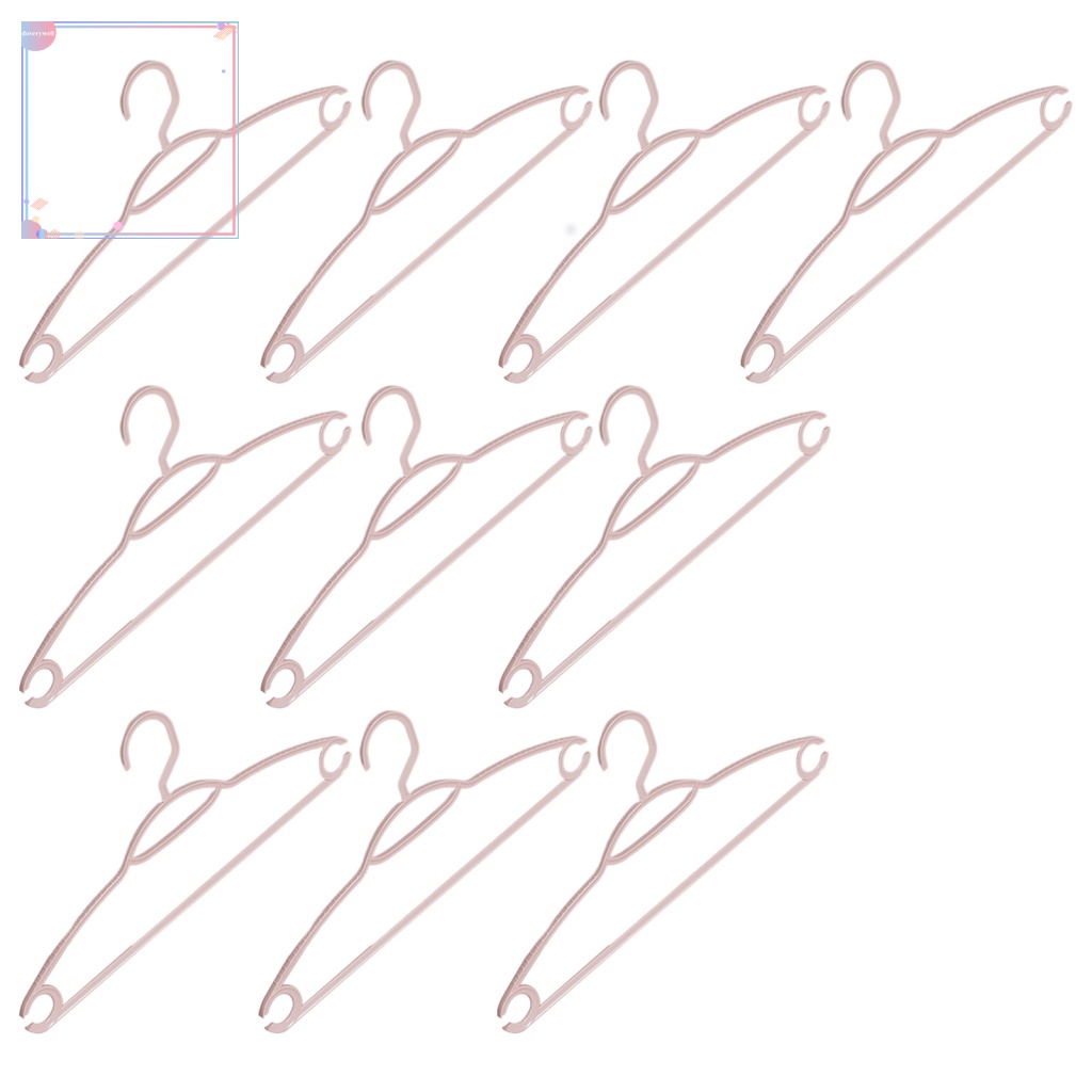 Set 10 Móc Treo Quần Áo Chống Trượt Màu Sắc Đơn Giản Tiện Dụng