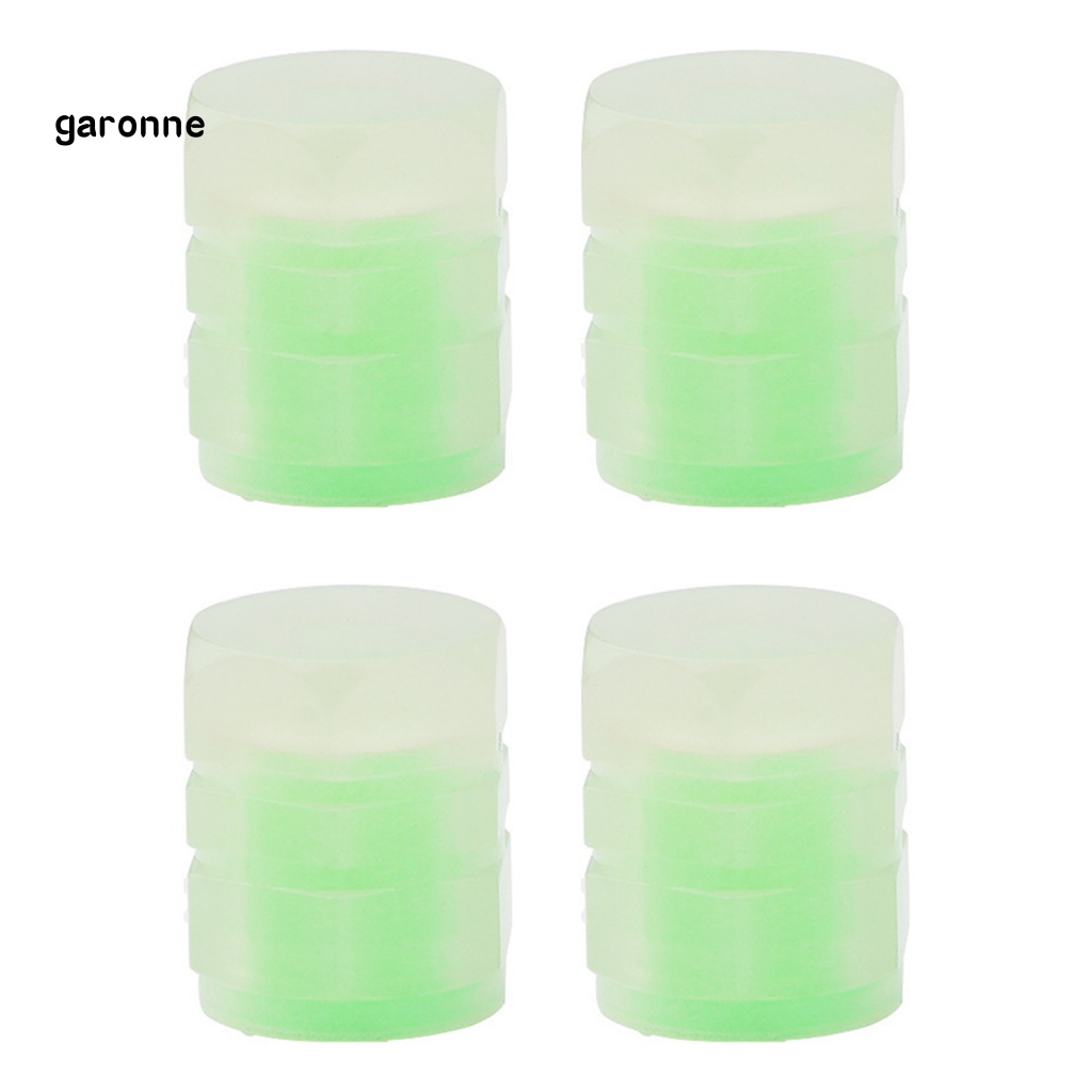 Set 4 Nắp Van Lốp Xe Đạp / Xe Máy Bằng ABS Màu Dạ Quang Chống Mòn