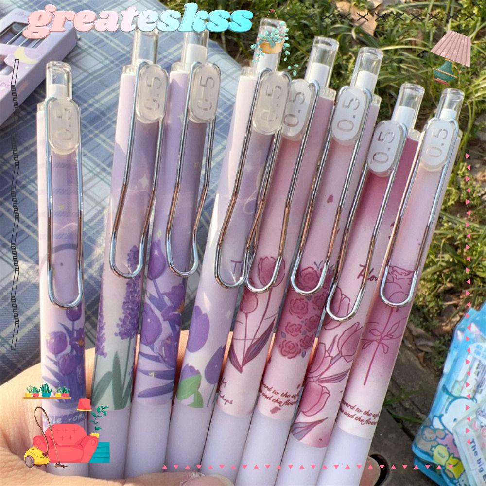 Set 4 Bút Mực Gel Dạng Nhấn Tạo Kiểu Sáng Tạo Màu Đen