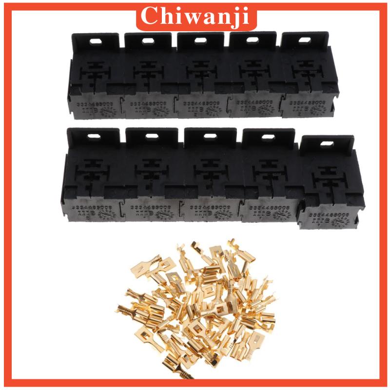 Set 10 Rơ Le Tự Động 5 Pin Kèm Đầu Nối 6.3mm Bằng Đồng Chuyên Dụng