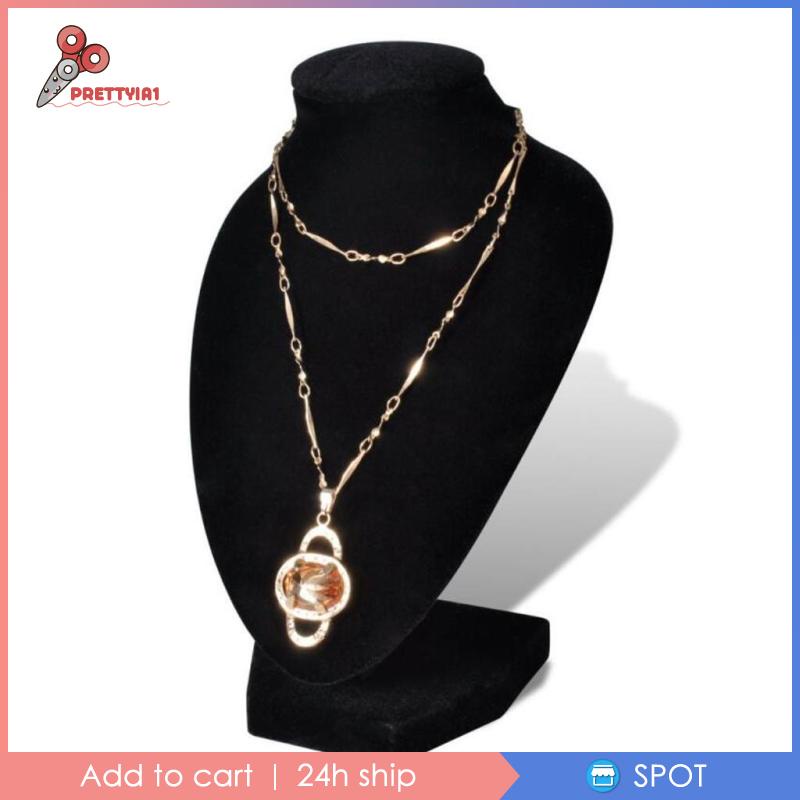 [Prettyia1] Giá Trưng Bày Trang Sức Bằng Nhung Màu Đen
