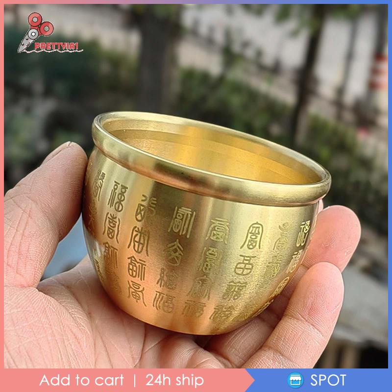 Ống Heo Tiết Kiệm Hình Trụ Bằng Đồng Thau Prettyia1
