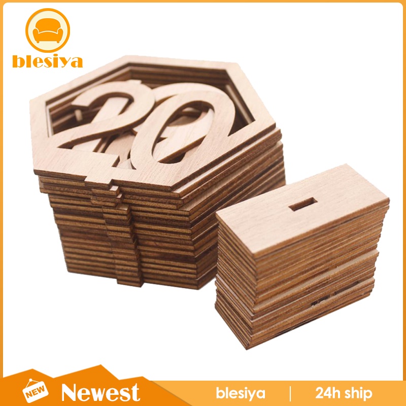 Bộ Số 1-20 Bằng Gỗ Để Bàn Trang Trí Tiệc Cưới DIY