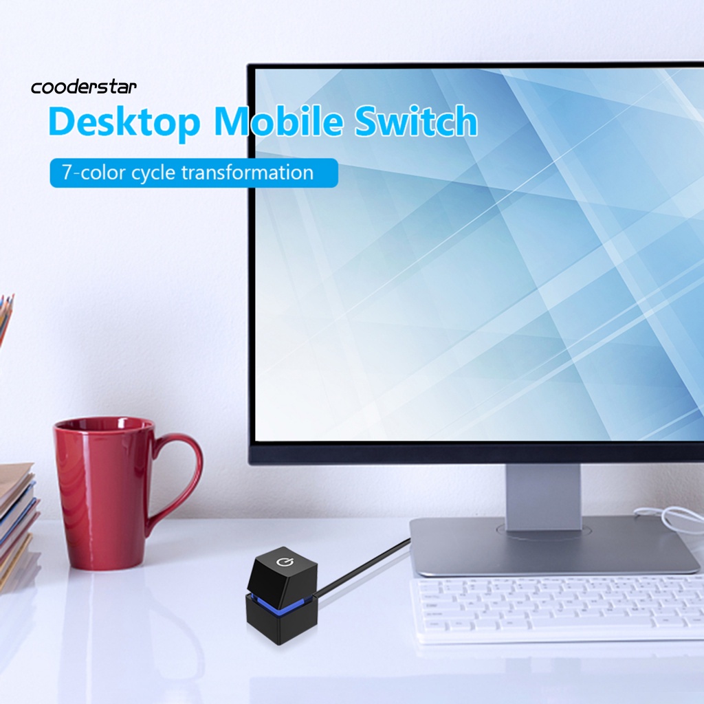 Công Tắc Nguồn Đèn Nhiều Màu Sắc Di Động Tiện Dụng Cho Máy Tính