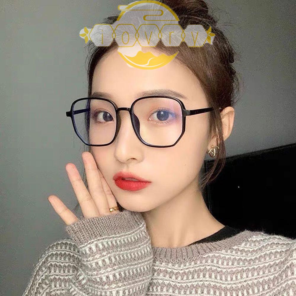 Mắt Kính Đọc Sách Mỏng Bằng Lục Giác Chống Ánh Sáng Xanh Trong Suốt Cổ Điển Cho Nữ