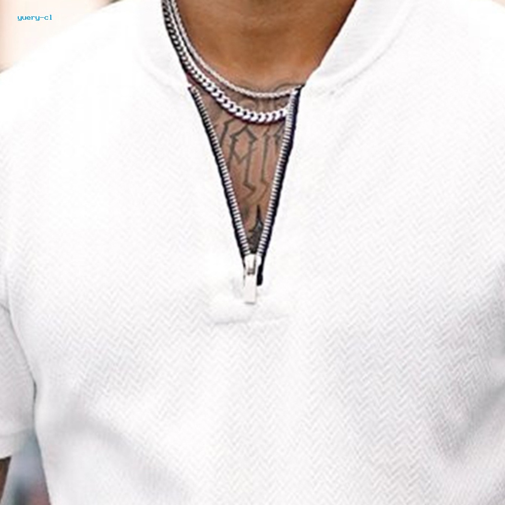 Áo Sơ Mi Cổ Chữ V Phối Khóa Kéo Thời Trang Mùa Hè