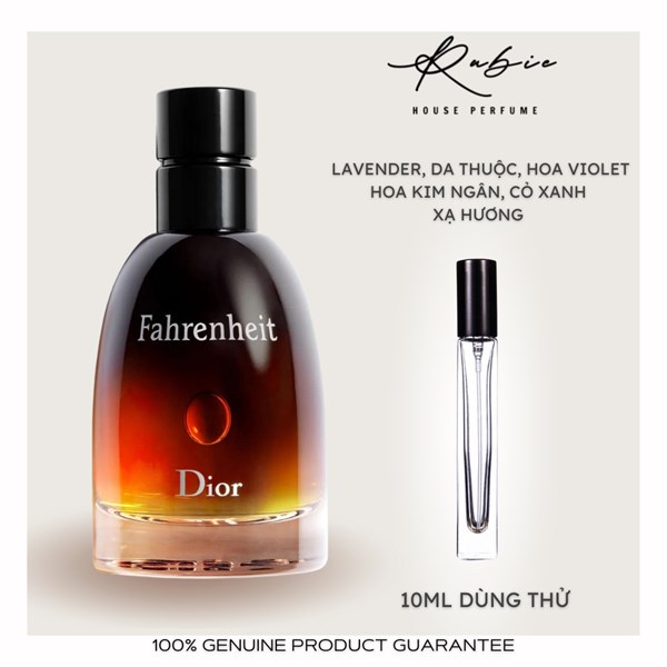 DlOR FAHRENHEIT - Eau de Toilette - 10ML Nước Hoa Chính Hãng