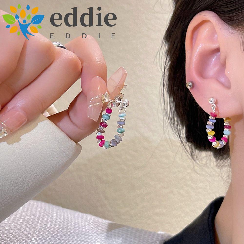 Bông Tai Dạng Xỏ Hạt 26Eddie Y2K Màu Xanh Dương Thanh Lịch Phong Cách Harajuku Cho Nữ