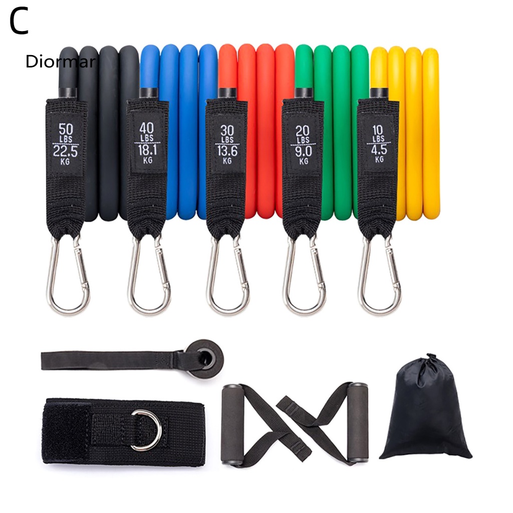 Set 11 Dây Cao Su Đàn Hồi Tập Thể Dục Yoga