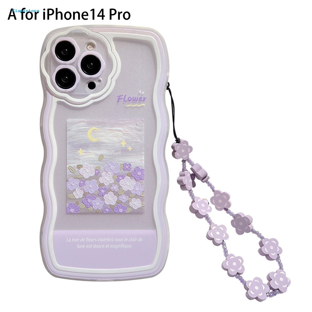 Ốp Điện Thoại Dẻo Họa Tiết Hoa Chống Bám Vân Tay Cho iPhone 14 / 14 Max / 14 Pro / 14 Pro Max