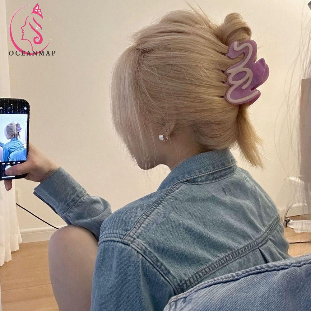 Kẹp Tóc Hình Trái Tim / Đám Mây / Cá Mập Khoét Rỗng Thanh Lịch Kiểu Hàn Quốc Cho Bạn Gái