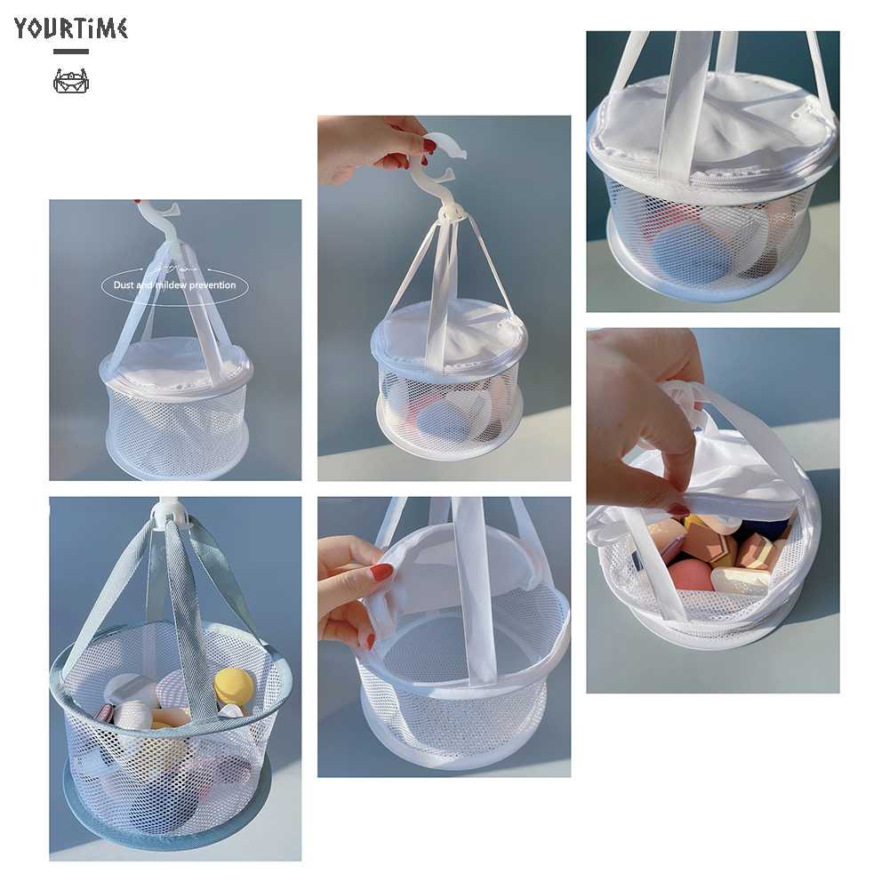 Túi Lưới Phơi Khô Cọ Trang Điểm Hình Trứng Gấp Gọn Được