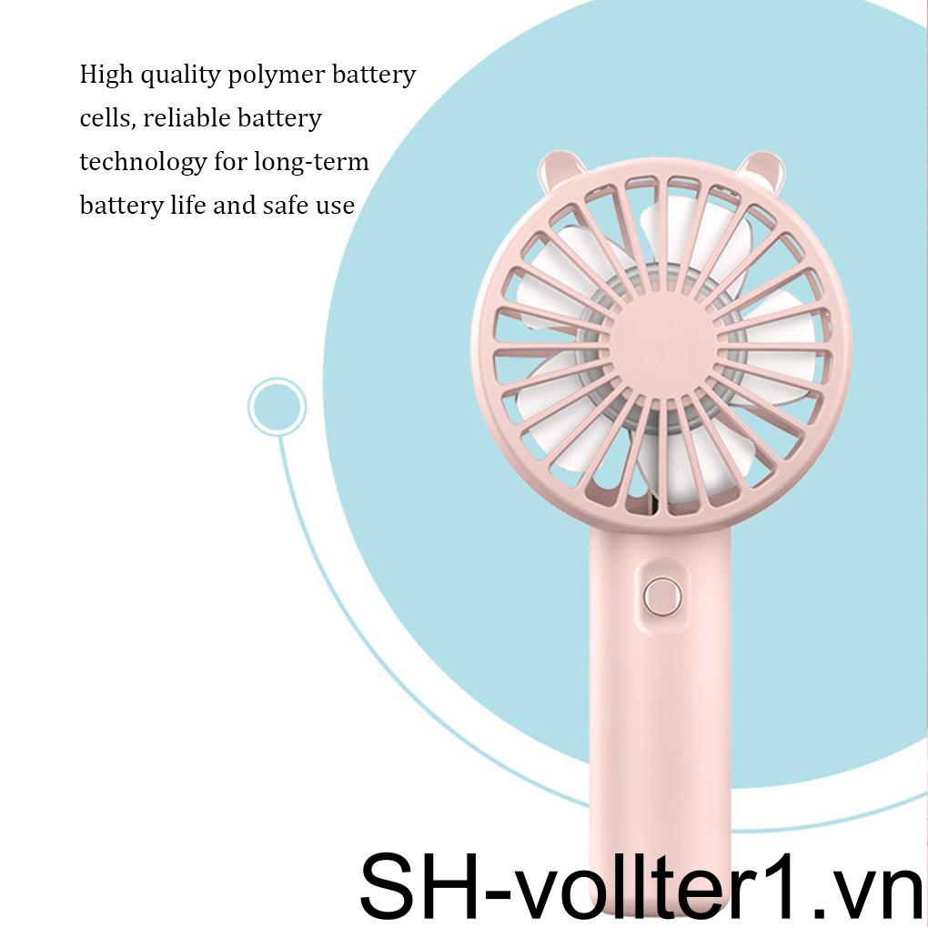 Quạt mini sạc usb Cầm Tay Để Bàn Trang Điểm Lông Mi Không Gây Tiếng Ồn Cho Nữ Và Trẻ Em